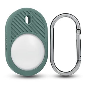 blaspins compatible with apple airtag silicone case pine green for airtag keychain (2021), airtag not included, protective case - pine green