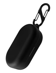 geiomoo silicone carrying case compatible with bang olufsen beoplay eq, portable scratch shock resistant cover with carabiner (black)