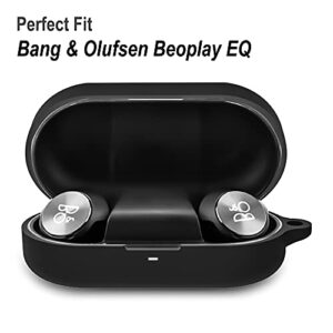 Geiomoo Silicone Carrying Case Compatible with Bang Olufsen Beoplay EQ, Portable Scratch Shock Resistant Cover with Carabiner (Black)