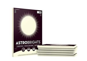 astrobrights colored cardstock, 8.5" x 11", 65 lb/176 gsm, cream", 50 sheets (pack of 6) - 300 sheets in total (91518)
