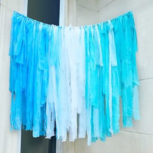 50pcs teal streamers party decorations streamer backdrop 24 colors fringe backdrop for parties mermaid blue under the sea birthday party decorations ocean theme baby shower plastic strips streamers