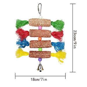 通用 3 Pieces Bird Parrot Toys, Bird Toys Parrot chew Toys, Climbing Toys, Bird Toys for Small Parrots, Cockatoos, Finches, Budgies, Lovebirds.