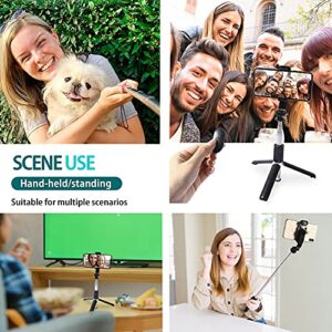 Selfie Stick for iPhone - Upgrade Detachable Selfie Light, 44 Inch Extendable Tripod with Wireless Remote, 3 Light Modes, 9 Brightness Levels, Compatible with All iPhone & Android Devices