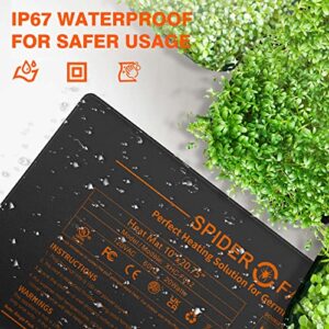 Spider Farmer Seedling Heat Mat Kit 10"X20.75" and Digital Heating Mat Thermostat Controller Combo Set Waterproof for Indoor Seeding and Germination