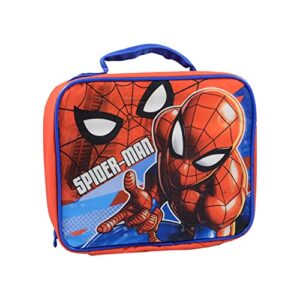 Marvel Shop Spiderman Lunch Bag School Supplies Bundle ~ Spiderman Lunch Box Set For Boys, Kids With Temporary Tattoos, Water Bottle, And More (Superhero School Lunch)