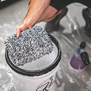 The Rag Company - The Cyclone Ultra Wash Mitt + Cyclone Ultra 6x8 Wash Pad Combo Pack - Microfiber Blend, Twist Loop Interior Liner Ideal for Foam, Soap + Bucket, & Rinseless Washing Methods