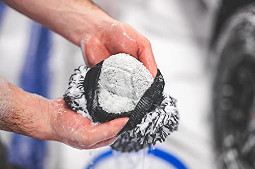 The Rag Company - The Cyclone Ultra Wash Mitt + Cyclone Ultra 6x8 Wash Pad Combo Pack - Microfiber Blend, Twist Loop Interior Liner Ideal for Foam, Soap + Bucket, & Rinseless Washing Methods