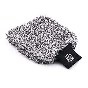The Rag Company - The Cyclone Ultra Wash Mitt + Cyclone Ultra 6x8 Wash Pad Combo Pack - Microfiber Blend, Twist Loop Interior Liner Ideal for Foam, Soap + Bucket, & Rinseless Washing Methods