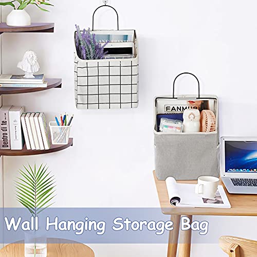 Flenpptly Wall Hanging Storage Bag Hanging Organizer Closet Hanging Storage Waterproof for Bedroom Bathroom Kitchen Dormitory Storage 3 Pack