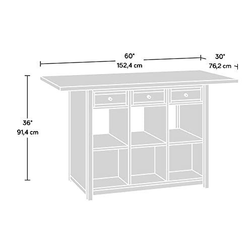 Sauder Craft Pro Series Work Table, White Finish & Craft Pro Series Craft Tower, White Finish