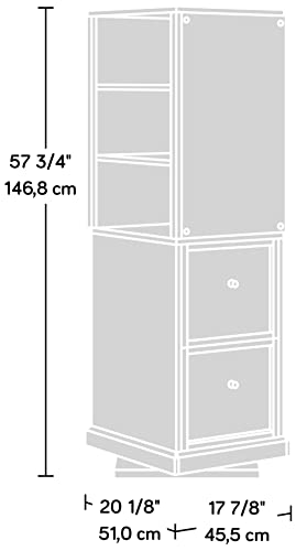 Sauder Craft Pro Series Work Table, White Finish & Craft Pro Series Craft Tower, White Finish