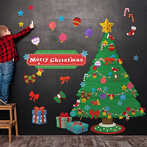 71 Pieces Christmas Classroom Bulletin Board Decor Christmas Tree Poster Merry Christmas Banner Christmas Tree Candy Canes Star Bell Snowflake Presents Christmas Stocking Christmas Ball Bows Cutouts