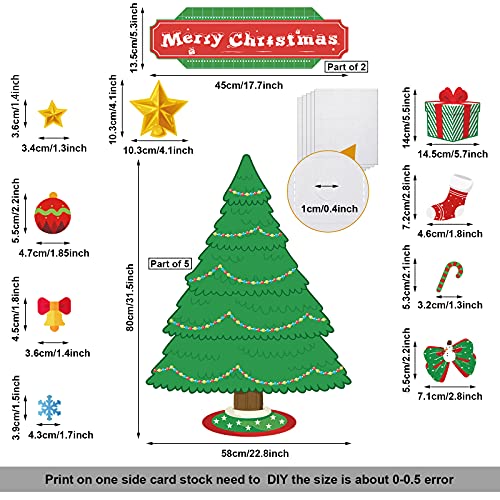 71 Pieces Christmas Classroom Bulletin Board Decor Christmas Tree Poster Merry Christmas Banner Christmas Tree Candy Canes Star Bell Snowflake Presents Christmas Stocking Christmas Ball Bows Cutouts