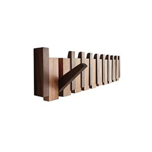 lccdsd wall hat hook beech and walnut hidden decoration wall hanging row hook hanger imitation piano button design doorway coat rack minimalist wall hook (color : 5 hooks)