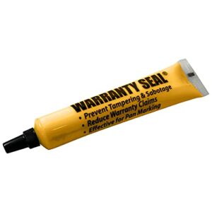 yellow tamper proof cross check repair & maintenance warranty seal 1.8 oz squeeze tube paint marker - 12 tubes