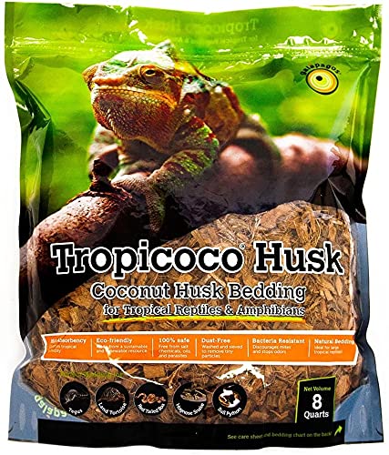 DBDPet Galapagos Tropicoco Natural Coconut Husk Bedding Substrate Brown 8qt - Includes Attached Pro-Tip Guide