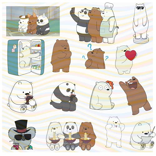 Careflection We Bare Bears Stickers Perfect for Laptop Computer Bottle Travel Mobile Guitar Pack of 25