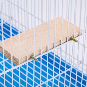 Mogoko Polished Natural Wood Bird Perches Pet Parrot Bird Cage Perches Square Wooden Stand Platform Budgie Toys Cages Accessories for Parakeets