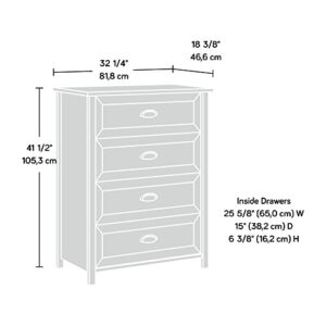 Sauder County Line 4 Drawer Chest, Salt Oak Finish & County Line Side Table/Night Stand, Salt Oak Finish