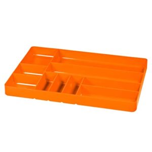 ernst tool garage organizer tray, orange, 10-compartments