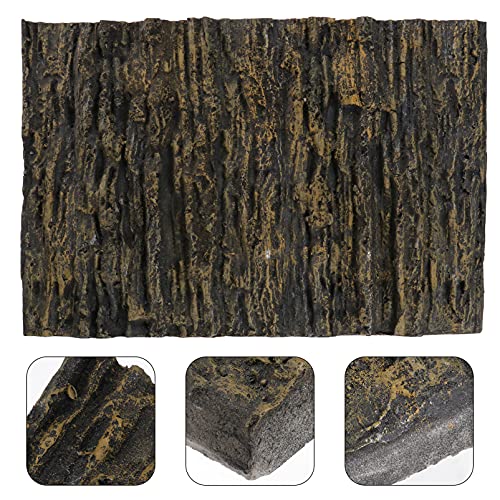 YARDWE Reptile Tank Background Aquarium Background Board Artificial 3D Bark Poster Foam Fish Tank Board Reptile Box Background Decoration for Vivarium Zoo Home Cork Tank Background