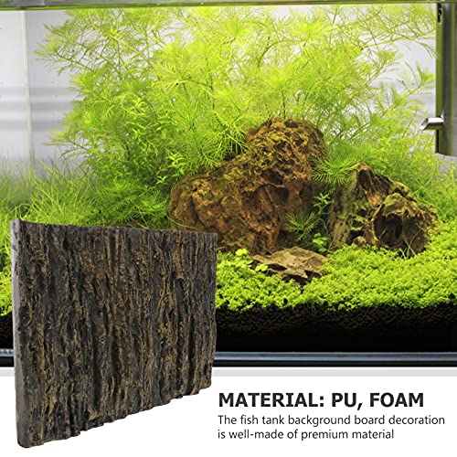 YARDWE Reptile Tank Background Aquarium Background Board Artificial 3D Bark Poster Foam Fish Tank Board Reptile Box Background Decoration for Vivarium Zoo Home Cork Tank Background