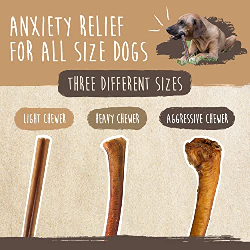 Mighty Paw Naturals Bully Sticks | All-Natural Protein-Rich Dog Chews from Grass-Fed Beef. Single-Ingredient Pet Treat for Dental Health. Keeps Chewers Busy