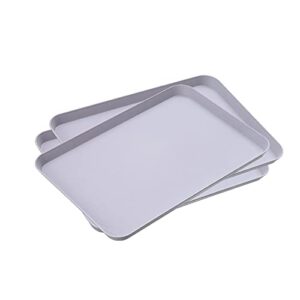 ltytz 3 pack 8 x 12 inch plastic tray blue - restaurant grade non-slip tray excellent for weddings, buffets, birthday, coffee table, kitchen & more