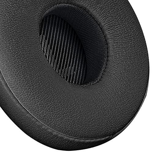 Geekria QuickFit Protein Leather Replacement Ear Pads for JBL Everest 300, V300BT Headphones Ear Cushions, Headset Earpads, Ear Cups Repair Parts (Black)