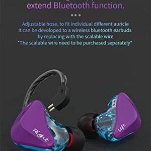 CVJ CSK IEM Earphones,FEDAI 1DD 1BA in Ear Headphone Hybrid Drivers, CCA in Ear Monitor Wired Earbuds with Detachable CPin Cable(No Mic, Black) … …