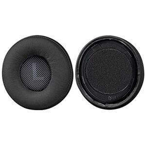 Geekria QuickFit Protein Leather Replacement Ear Pads for JBL Everest Elite 300, V300NXT Headphones Ear Cushions, Headset Earpads, Ear Cups Repair Parts (Black)