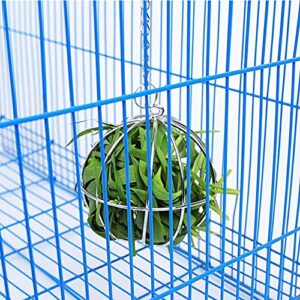 Lbaby Hay Feeder Ball Stainless Rabbits Feeding Grass Ball 3.15inch Hay Dispenser Holder Feeder Hanger Accessories for Small Animals Guinea Pig Bunny