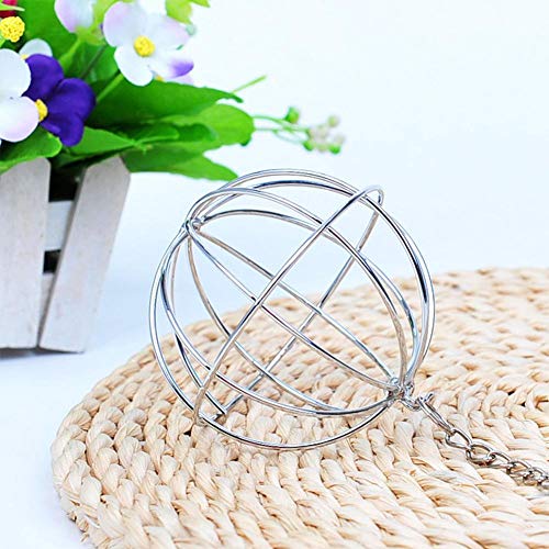 Lbaby Hay Feeder Ball Stainless Rabbits Feeding Grass Ball 3.15inch Hay Dispenser Holder Feeder Hanger Accessories for Small Animals Guinea Pig Bunny