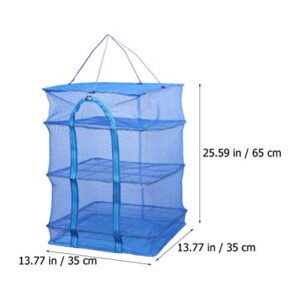 IMIKEYA 3 Layers Drying Net Folding Fish Mesh Drying Rack Net Folding Vegetable Dishes Mesh Hanging Drying Net Mesh Storage Bag