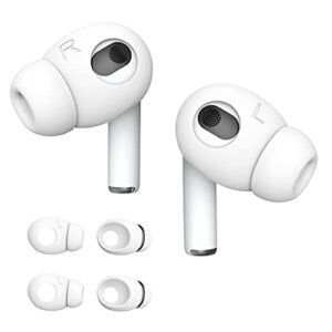 damonlight 2 pairs airpods 3 ear tips grip silicone earbuds cover [added storage pouch][us patent registered] compatible with apple airpods 3rd generation (white)
