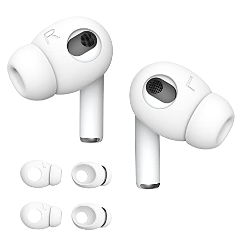 DamonLight 2 Pairs AirPods 3 Ear Tips Grip Silicone Earbuds Cover [Added Storage Pouch][US Patent Registered] Compatible with Apple AirPods 3rd Generation (White)