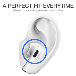 DamonLight 2 Pairs AirPods 3 Ear Tips Grip Silicone Earbuds Cover [Added Storage Pouch][US Patent Registered] Compatible with Apple AirPods 3rd Generation (White)