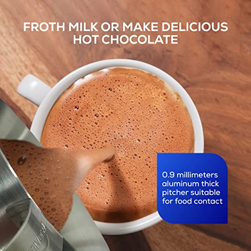 Universal Hot Chocolate Maker 2.1 Qt / 2 L, Chocolatera, Frothing Pitcher, Frother For Coffee, Aluminum Pouring Pot, Olleta