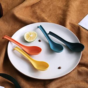 Evanda Soup Spoon, ECO Friendly Dinner Spoon,Made of Food Grade PP, BPA Free,Easy Clean,Dishwasher Safe Set of 12(Mix Color)