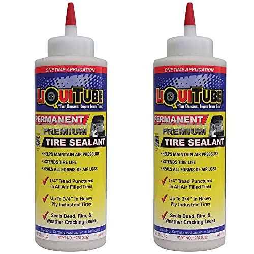 Liquitube Permanent Premium Tire Sealant (32 Oz Bottle) (2 Pack) / 1220-0032-2PK