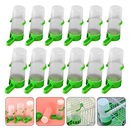 Balacoo 20pcs Bird Feeder Water Dispenser for Cage Automatic Bird Water Food Feeder for Cage Pet Parrot Budgie Lovebirds Cockatiel Feeder Cup Bowl Dish and M