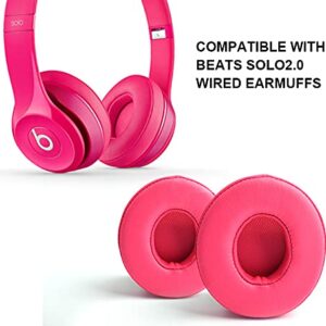 Solo2.0 Professional Soft Ear Pads Cushions Replacement Earpads Compatible with Beats Solo 2 SOLO2.0 Wired On-Ear Headphones(Pink)