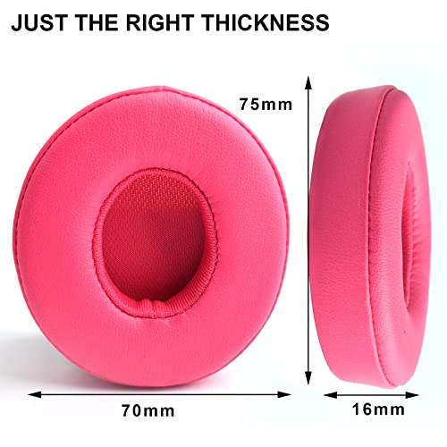 Solo2.0 Professional Soft Ear Pads Cushions Replacement Earpads Compatible with Beats Solo 2 SOLO2.0 Wired On-Ear Headphones(Pink)