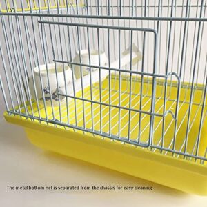 Parakeet Cage Pet Products Travel Cage for Birds and Small Animals Bird Carrier with Perch and Feeding Cups,Portable Bird Travel Cage Lightweight Breathable Small Bird Cage Decor ( Color : Yellow )