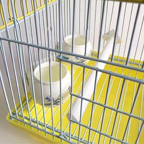 Parakeet Cage Pet Products Travel Cage for Birds and Small Animals Bird Carrier with Perch and Feeding Cups,Portable Bird Travel Cage Lightweight Breathable Small Bird Cage Decor ( Color : Yellow )