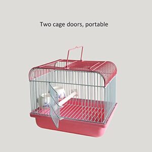 Parakeet Cage Pet Products Travel Cage for Birds and Small Animals Bird Carrier with Perch and Feeding Cups,Portable Bird Travel Cage Lightweight Breathable Small Bird Cage Decor ( Color : Yellow )