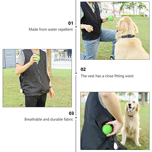 Dog Dog Trainer Vest Handler Training Vest- Pet Trainer Vest Dog Trainer Cloth with Multi Pockets Pet Trainers Jacket Professional Pet Owner Vest for Men/Women- Size pet Owner Training Vest M