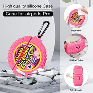 [2Pack] Cute Airpods Pro Case, 3D Cartoon Bubble Gum & Drink Food Design Airpod Pro Cover Funny Shockproof Protective Skin Accessories Silicone Case Cover Compatible with Airpods Pro for Girl Women