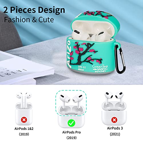 [2Pack] Cute Airpods Pro Case, 3D Cartoon Bubble Gum & Drink Food Design Airpod Pro Cover Funny Shockproof Protective Skin Accessories Silicone Case Cover Compatible with Airpods Pro for Girl Women