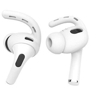 damonlight airpods 3 ear hooks ear tips [added storage pouch][not fit in charging case] anti-slip covers accessories compatible with apple airpods 3rd generation 2 pairs [us patent registered]- white